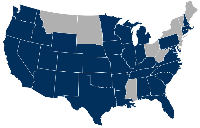 States licensed in